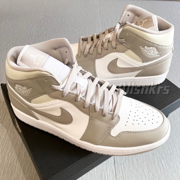 Air Jordan 1 Mid Linen Men’s - Picture 2 of 4